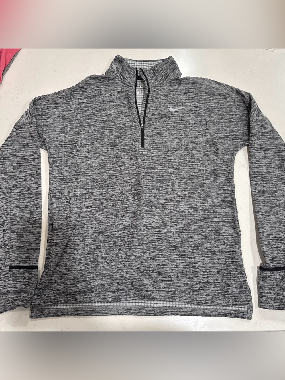 Nike Running Dri-Fit Quarter-Zip Gray Heather